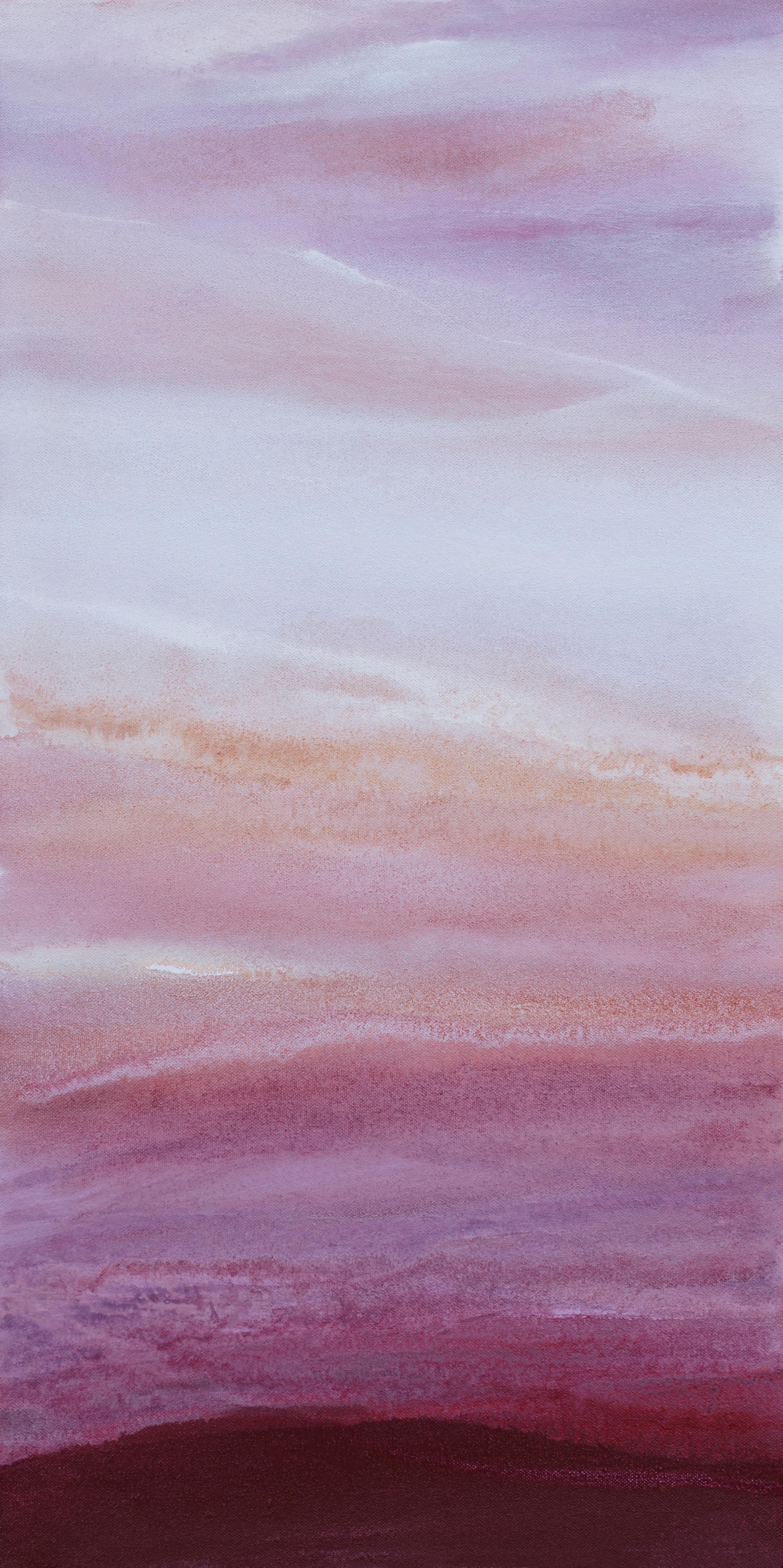'Beach Plum Series', Abstract Coral, Pink, White, Purple Acrylic Paintings 1