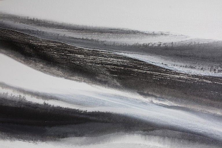 Teodora Guererra Black Tie Abstract Black White And Silver