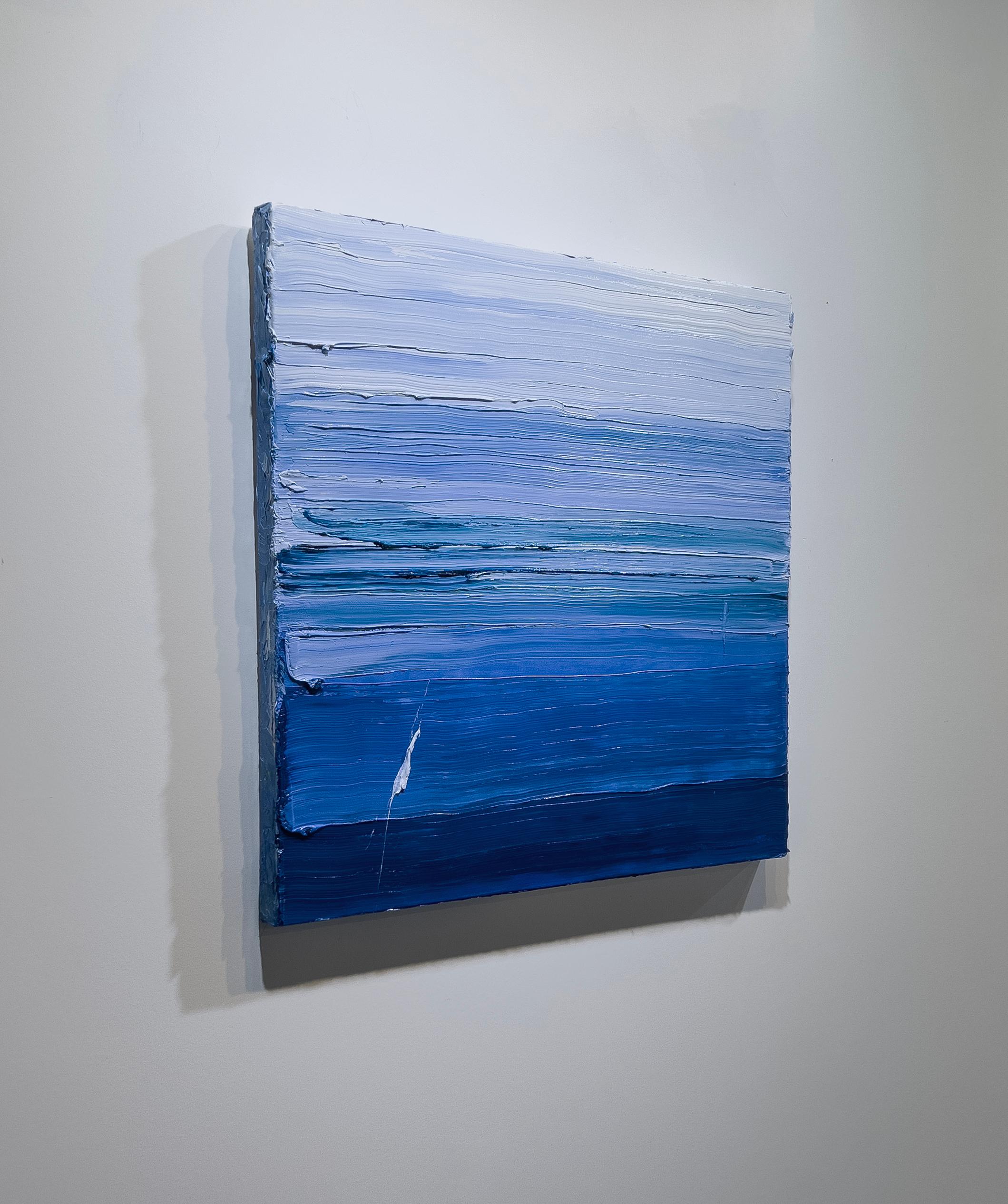 « Blue Mojito », peinture abstraite contemporaine - Abstrait Painting par Teodora Guererra