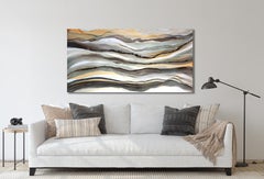 'Calico Tails', Large abstract painting