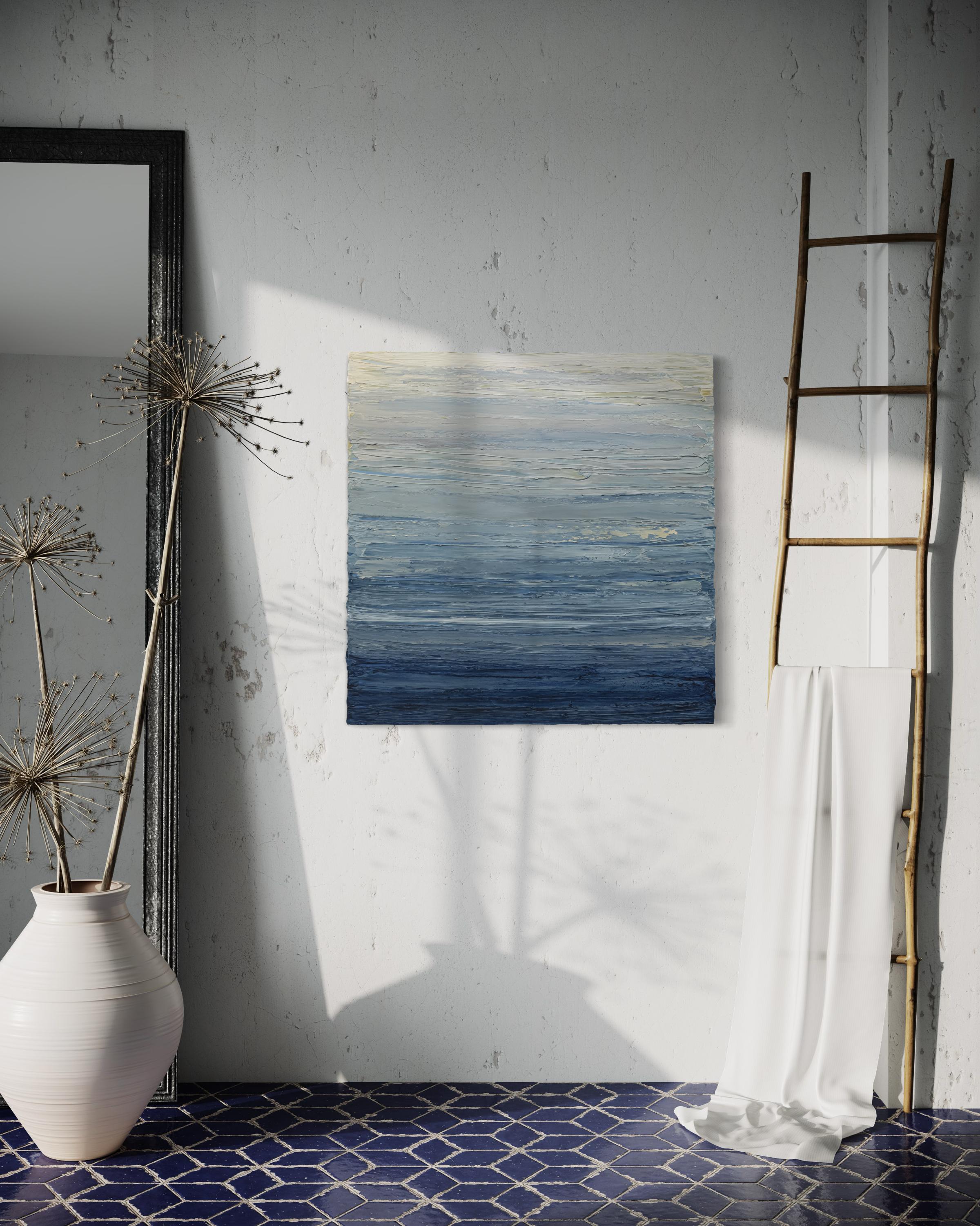 Peinture abstraite contemporaine « ciel de cristal » - Painting de Teodora Guererra