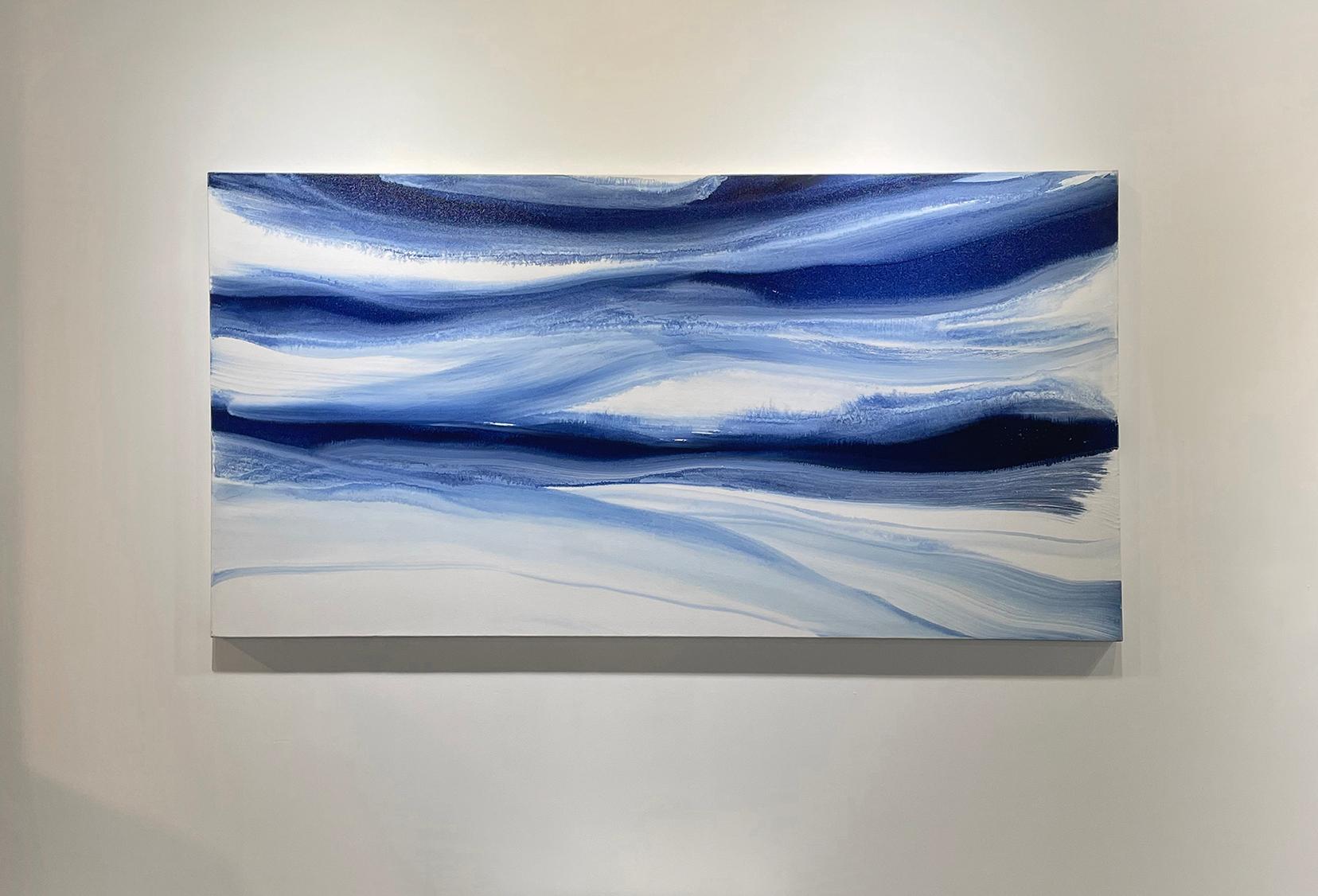 „Denim Blues“, abstraktes Gemälde im Angebot 3