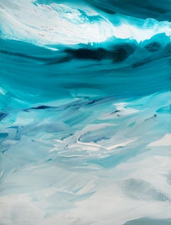"Emerald Waves, " Abstract Painting