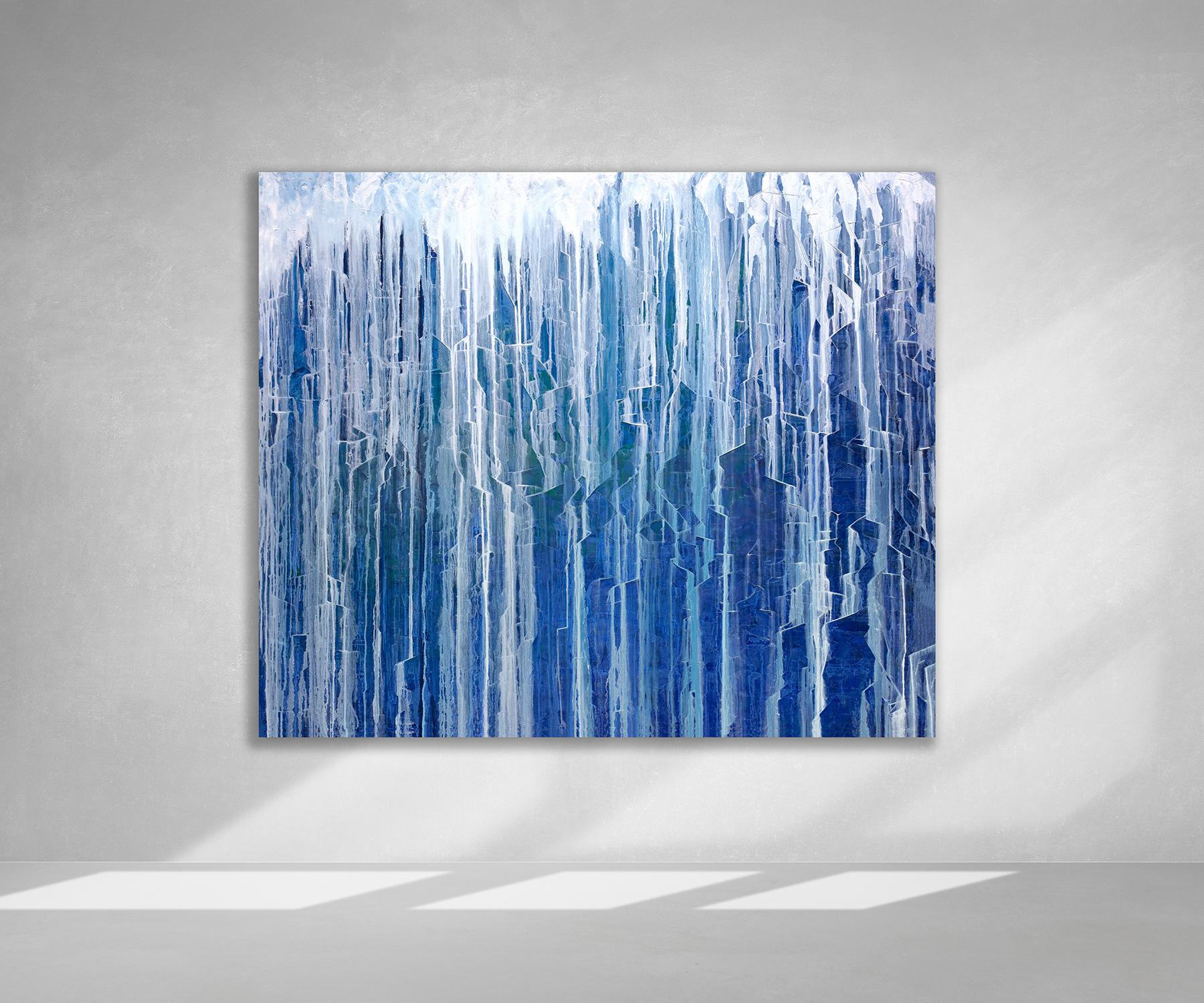 "Fractured Water, " Abstract Painting - Art by Teodora Guererra