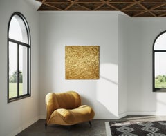 "Gold Digger" Metallic Gold Abstract Painting