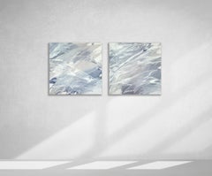 "Grey Goose I & II," Pair of Contemporary Abstract Paintings