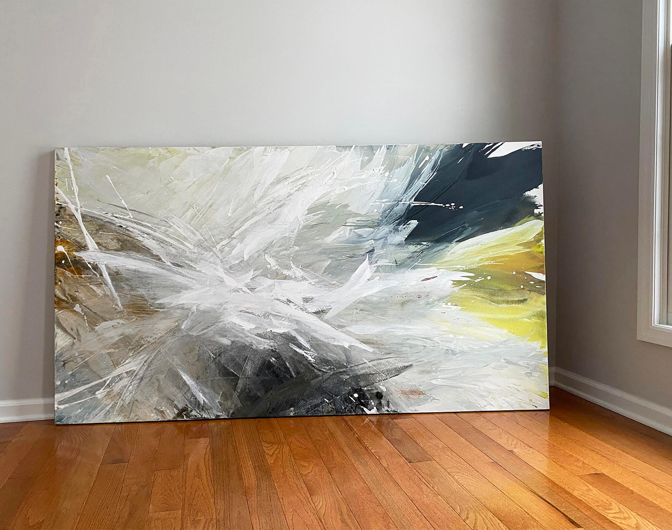 Zeitgenössisches abstraktes Gemälde „Landslide“ – Painting von Teodora Guererra