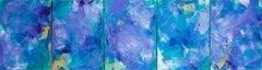 "Lavender 1 - 5, " contemporary abstract oil painting mini series