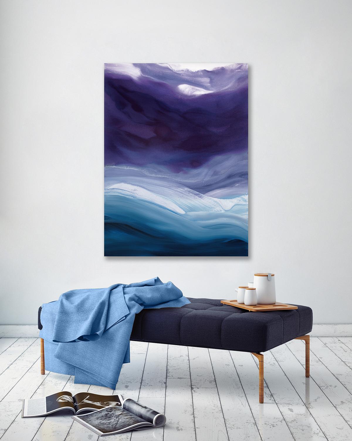 water, wave, sea, ocean, sky, teal, purple, amethyst, droplets, statement, movement, blue and white, drip, influenced by: Pat Steir, contemporary, mimimalism

ABOUT TEODORA GUERERRA

BIOGRAPHY
Teodora Guererra received her Bachelor of Arts in Art