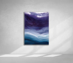 'Lavender Sky', Large Contemporary Abstract Minimalist Acrylic Painting