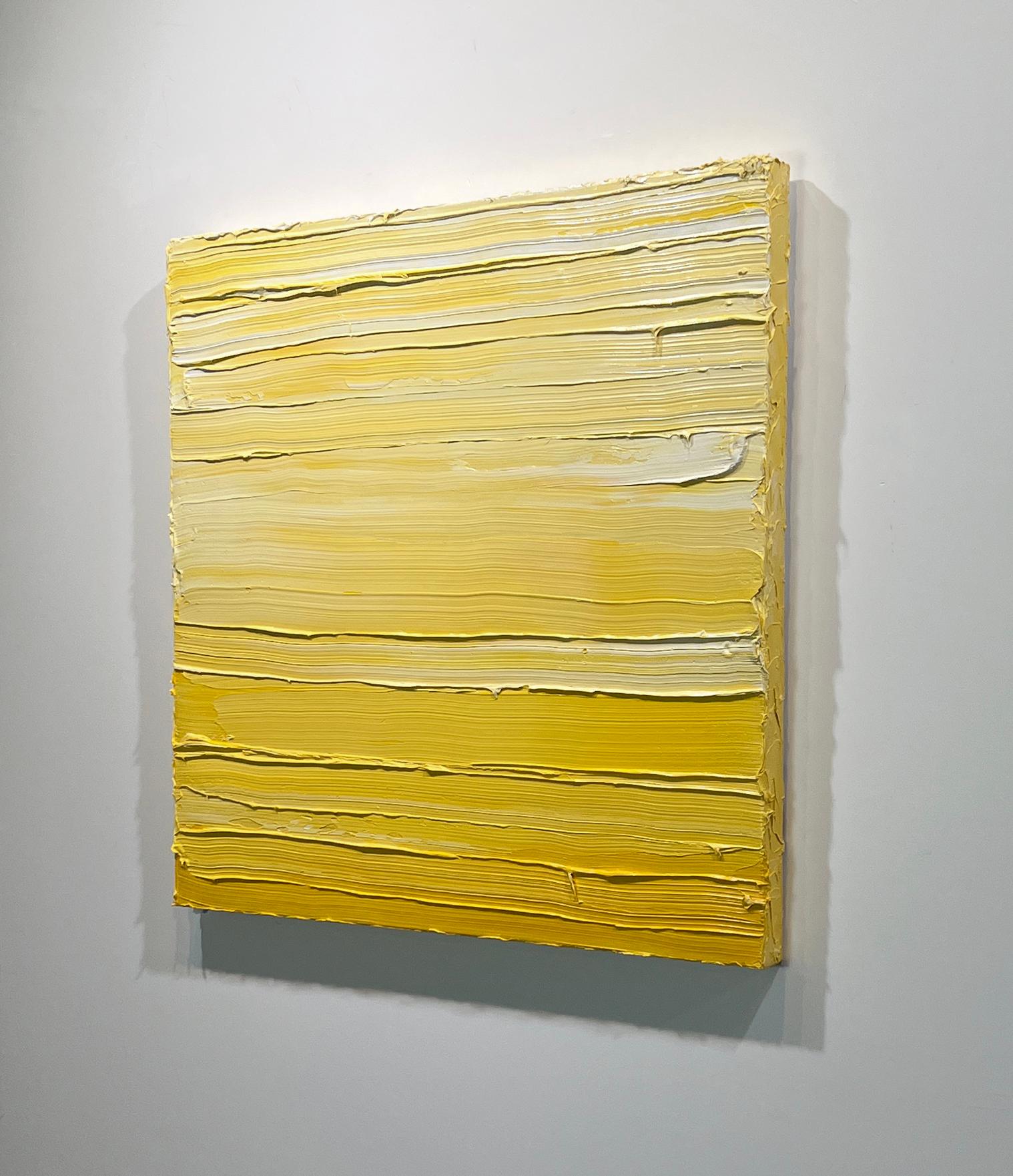 « Lemon Drop Martini », peinture abstraite contemporaine - Abstrait Painting par Teodora Guererra