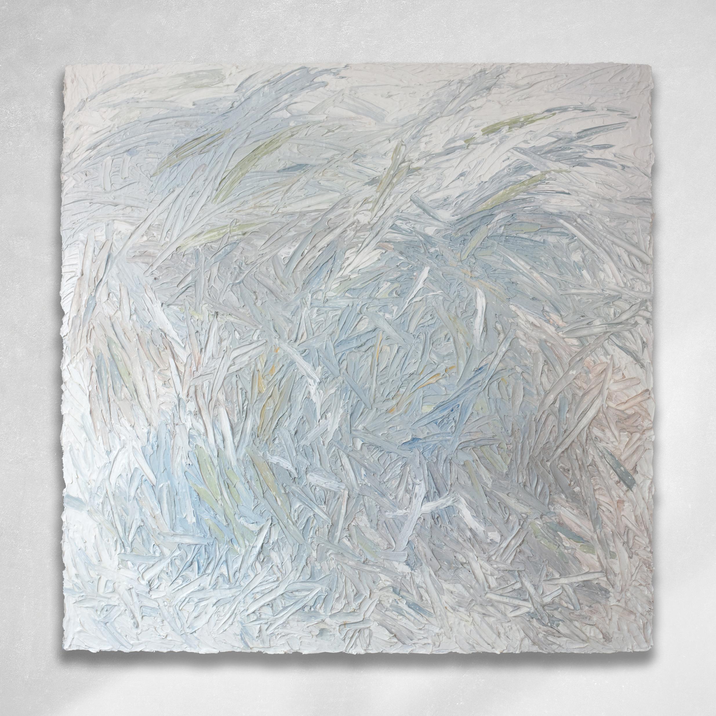 Teodora Guererra Abstract Painting - "Letters Never Sent" Oversized Abstract Textured Painting