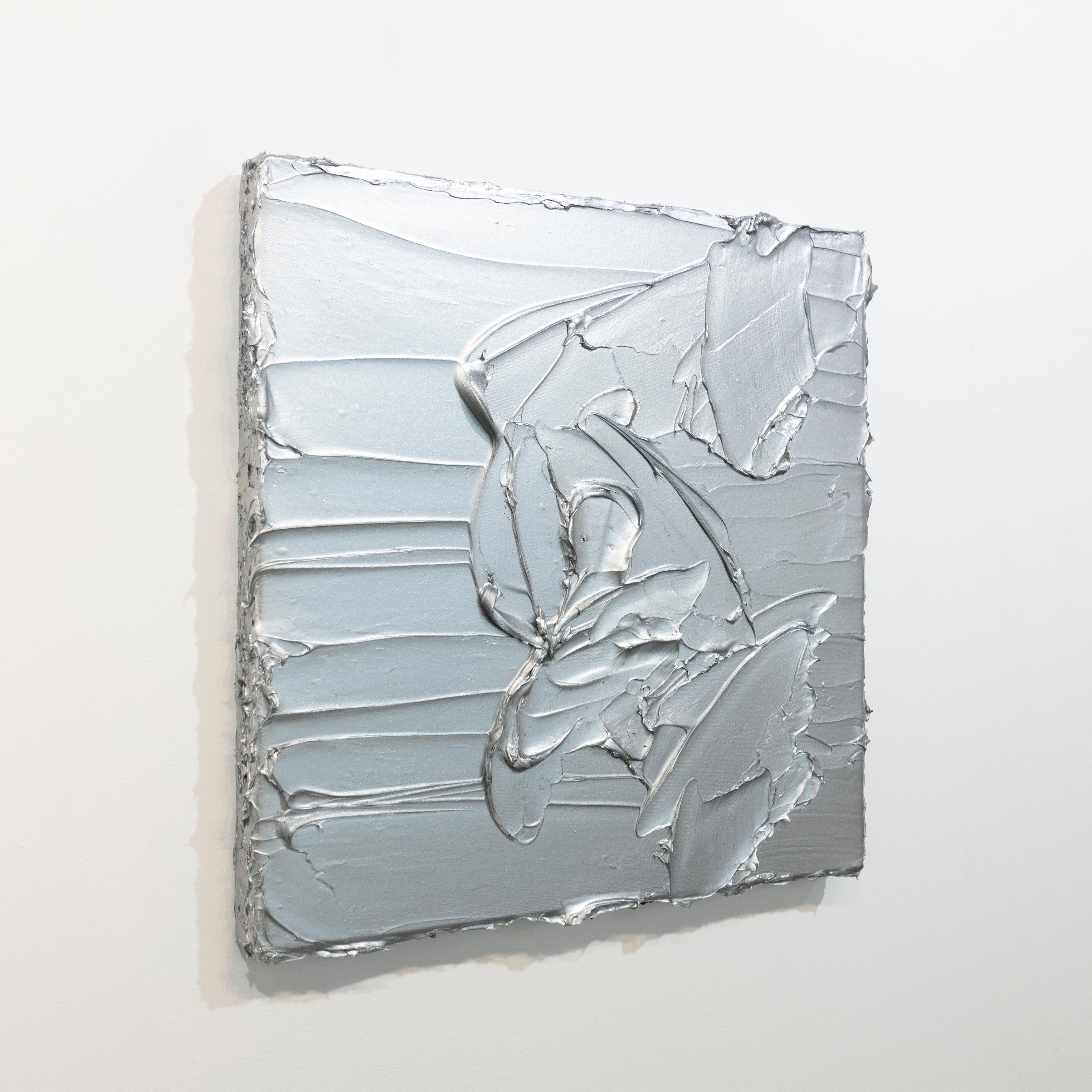 Peinture abstraite métallique « No Place Like Chrome » - Abstrait Sculpture par Teodora Guererra