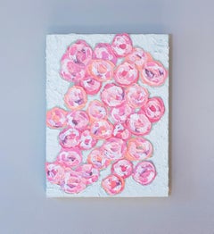 "Peonies" Textured Abstract Floral Painting