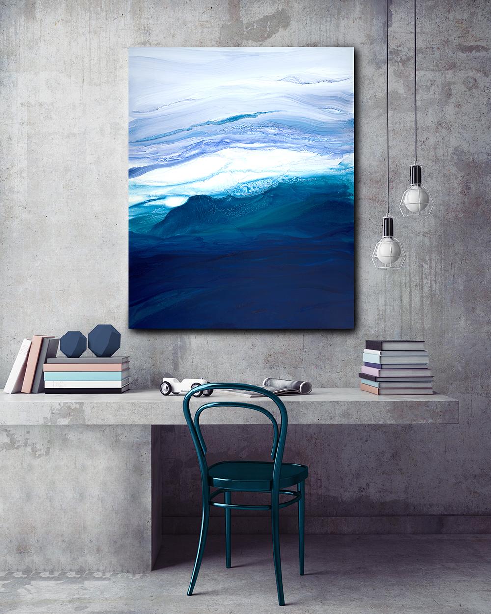 'Saltwater', Large Contemporary Abstract Ocean-inspired Painting 2