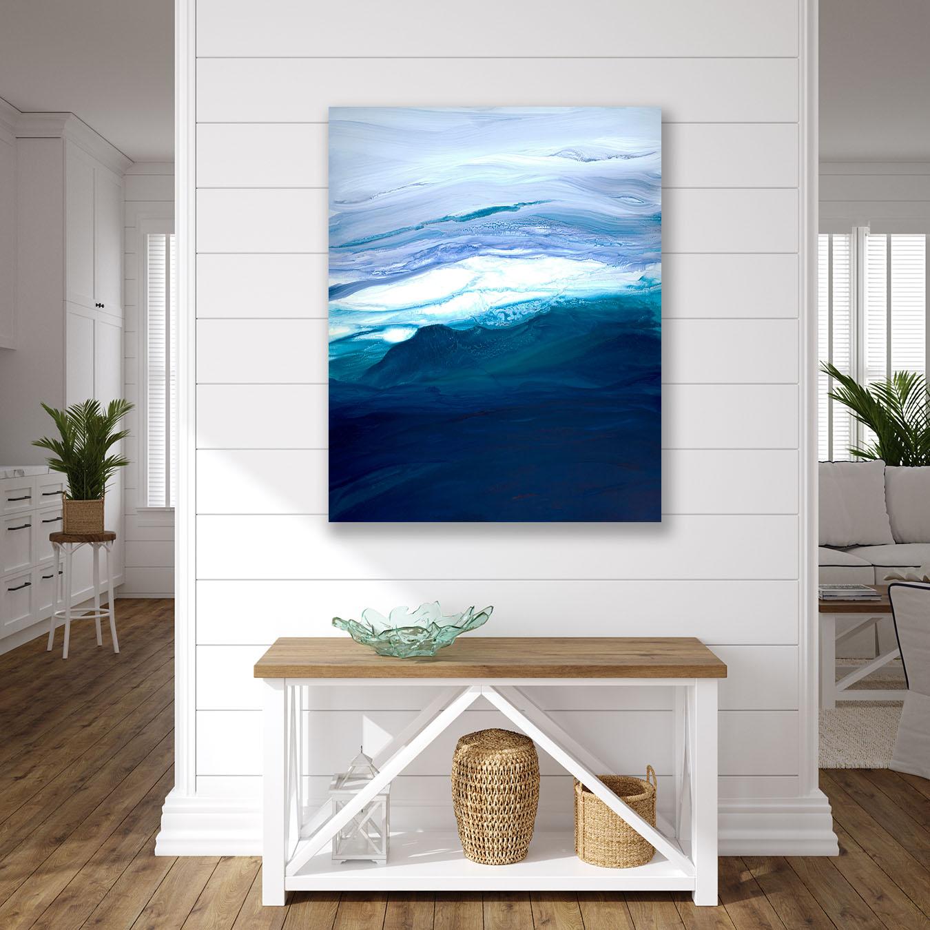 how to paint abstract ocean