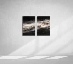 "Smoky Eyes I and II, " Abstract Paintings (Diptych)