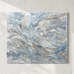 "A Space Between", une peinture abstraite originale à la texture épaisse