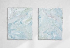 "Walk in the Park I and II" Abstract Diptych Painting