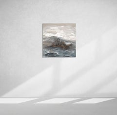 'Warm Grey I'  Medium Contemporary Abstract Acrylic Painting