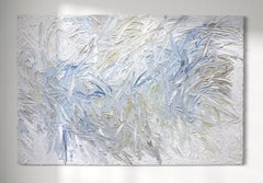 "What's The Story", une peinture abstraite originale à la texture épaisse