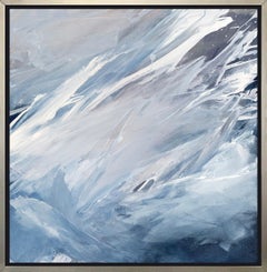 ""Coastal Surge", Impression giclée encadrée en édition limitée, 48"" x 48"