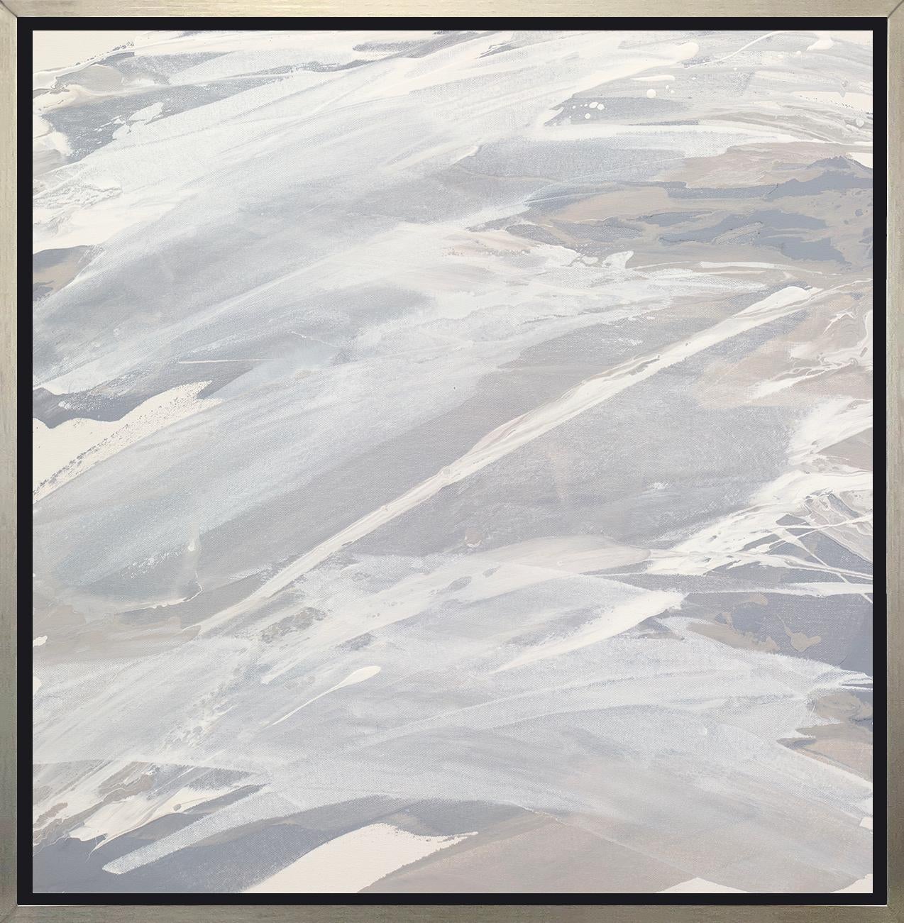 Teodora Guererra Abstract Print – ""Grey Goose II", gerahmt, limitierte Auflage, Giclee-Druck, 76,2 x 76,2 cm