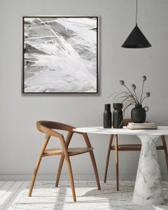 "Grey Owl I, " Framed Limited Edition Giclee Print, 36" x 36"