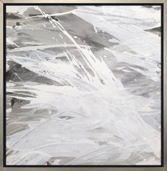 ""Grey Owl I,"" Impression giclée encadrée en édition limitée, 101,6 x 101,6 cm