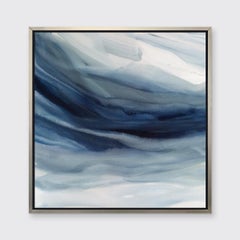 « Indigo Sea I », encadré Tirage giclée en édition limitée, 91 x 91 cm