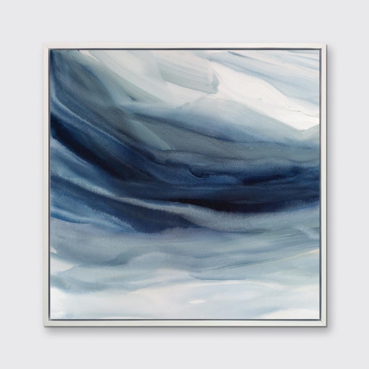 Este grabado contemporáneo en edición limitada de Teodora Guererra presenta un fresco lavado de azul y blanco con una estética costera abstracta. Este grabado combina a la perfección con Mar Añil II, una edición limitada del mismo artista. Para