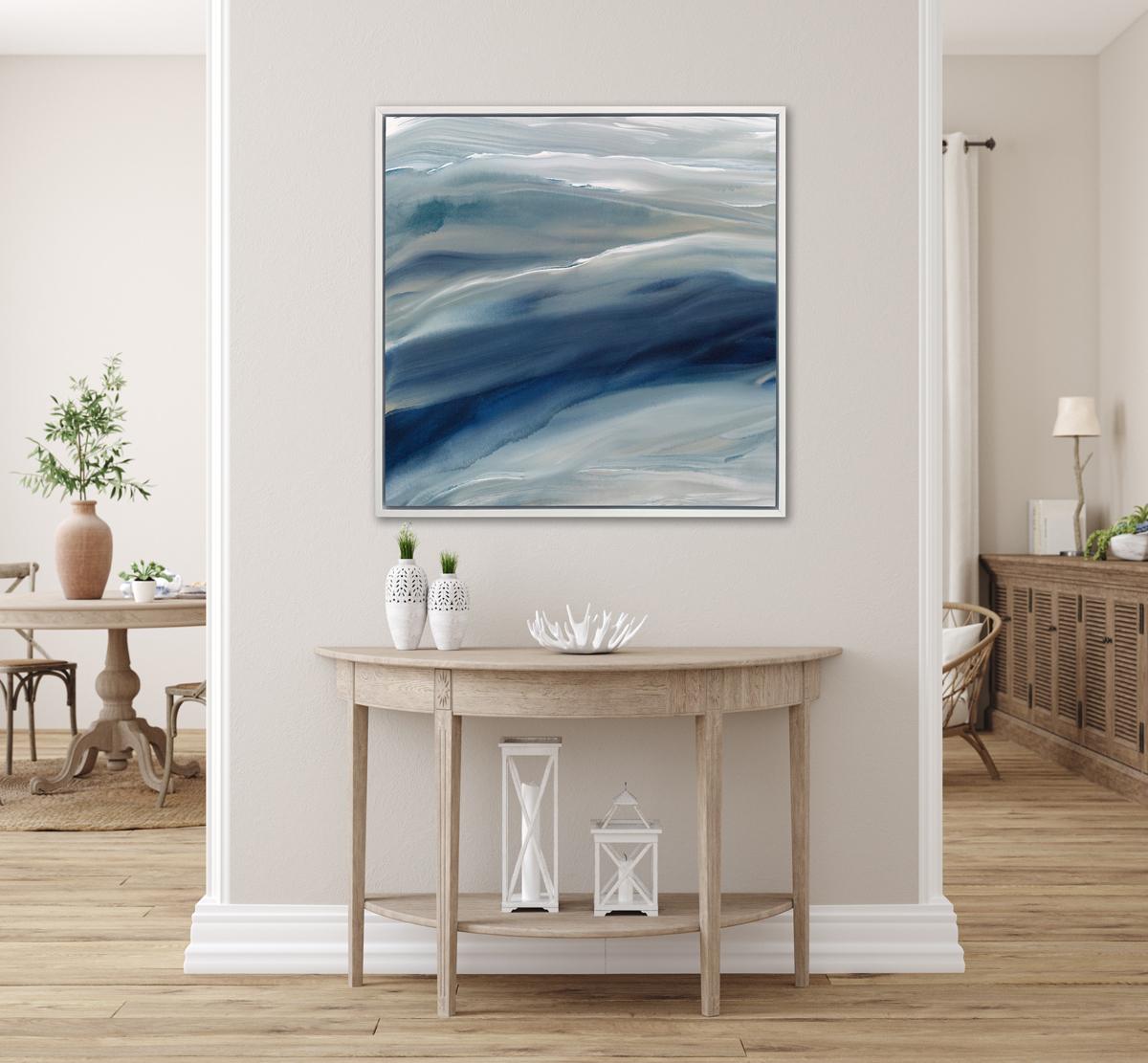 „Indigo Tide I“, gerahmter Giclee-Druck in limitierter Auflage, 24