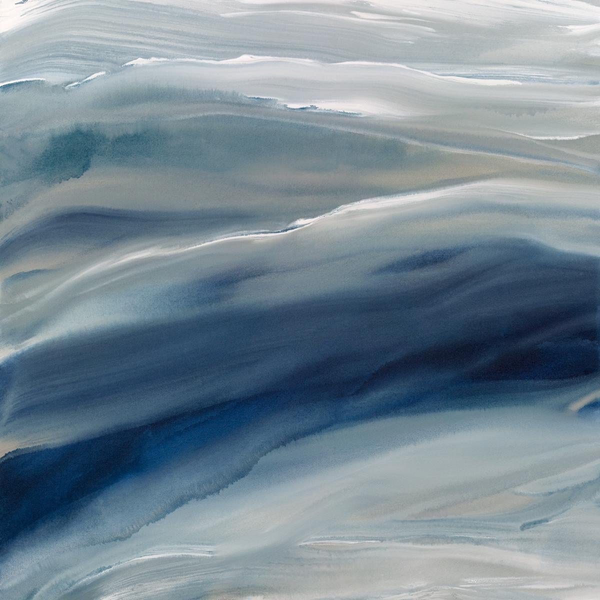 This contemporary limited edition print by Teodora Guererra features a cool wash of blue and white with an abstracted coastal aesthetic. This print pairs beautifully with Indigo Tide II - a limited edition print by the same artist. To purchase two