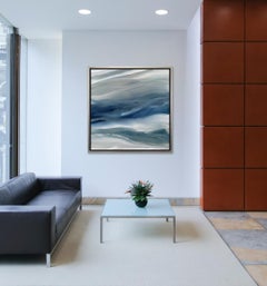 "Indigo Tide II, " Framed Limited Edition Giclee Print, 36" x 36"