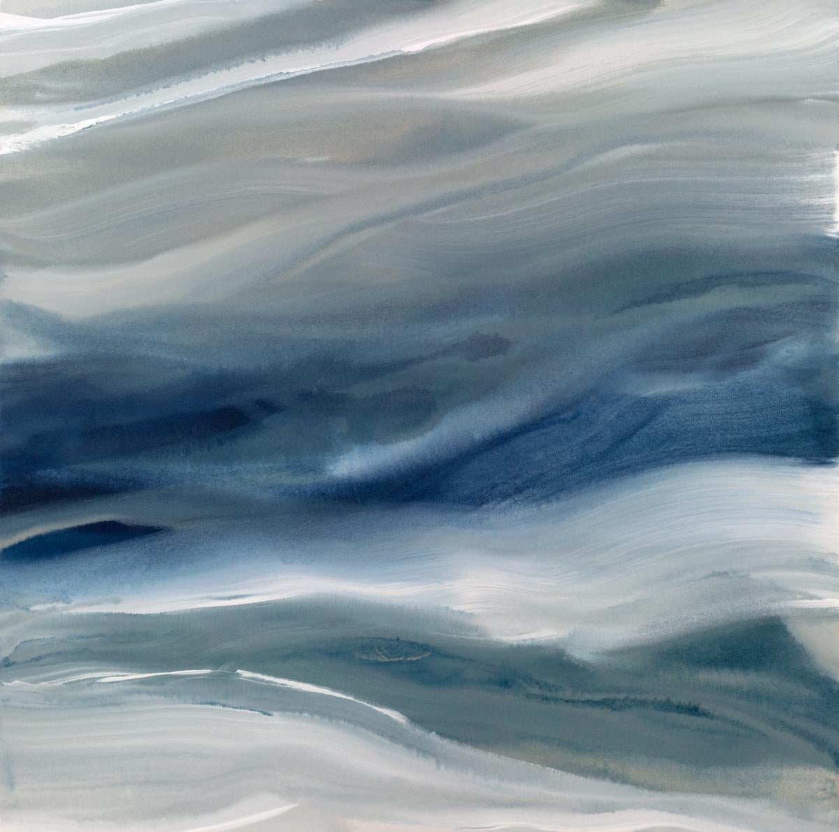 This contemporary limited edition print by Teodora Guererra features a cool wash of blue and white with an abstracted coastal aesthetic. This print pairs beautifully with Indigo Tide I - a limited edition print by the same artist. To purchase two