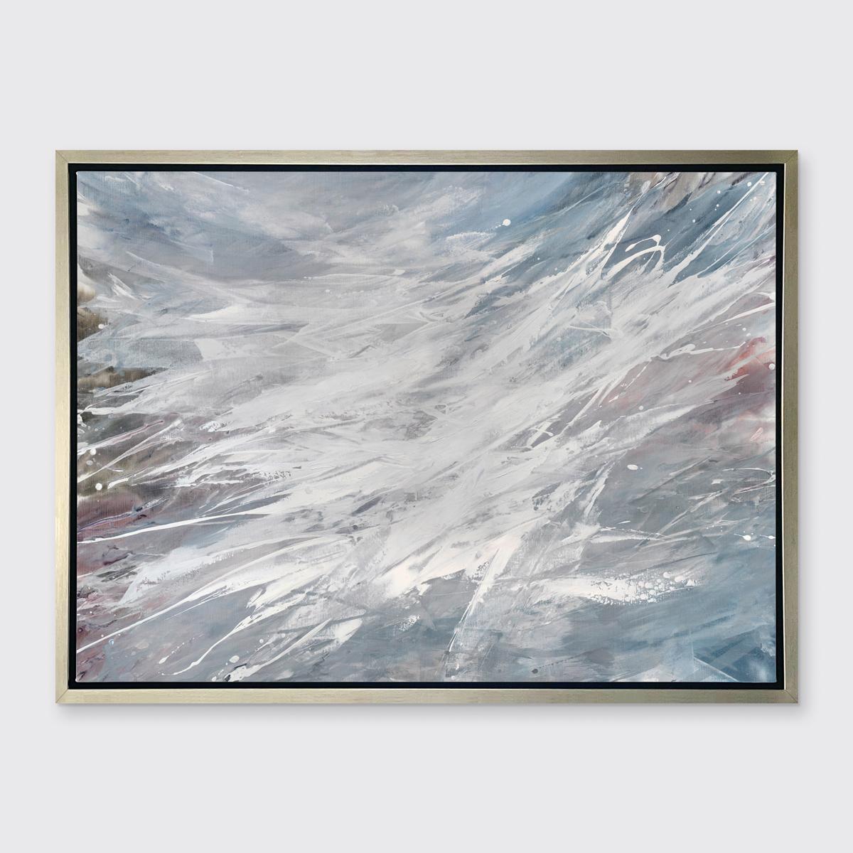 This contemporary abstract limited edition print by Teodora Guererra features a cool, neutral grey palette, with layers of sweeping gestural strokes. 

This Limited Edition giclee print by Teodora Guererra is an edition size of 195. Printed on