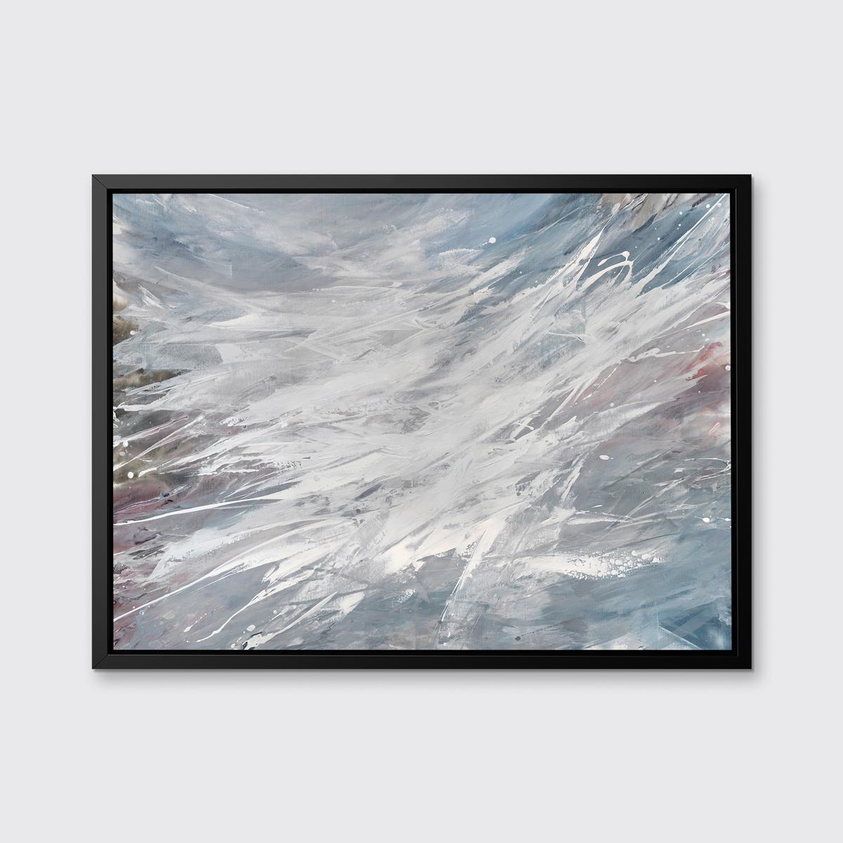 This contemporary abstract limited edition print by Teodora Guererra features a cool, neutral grey palette, with layers of sweeping gestural strokes. 

This Limited Edition giclee print by Teodora Guererra is an edition size of 195. Printed on