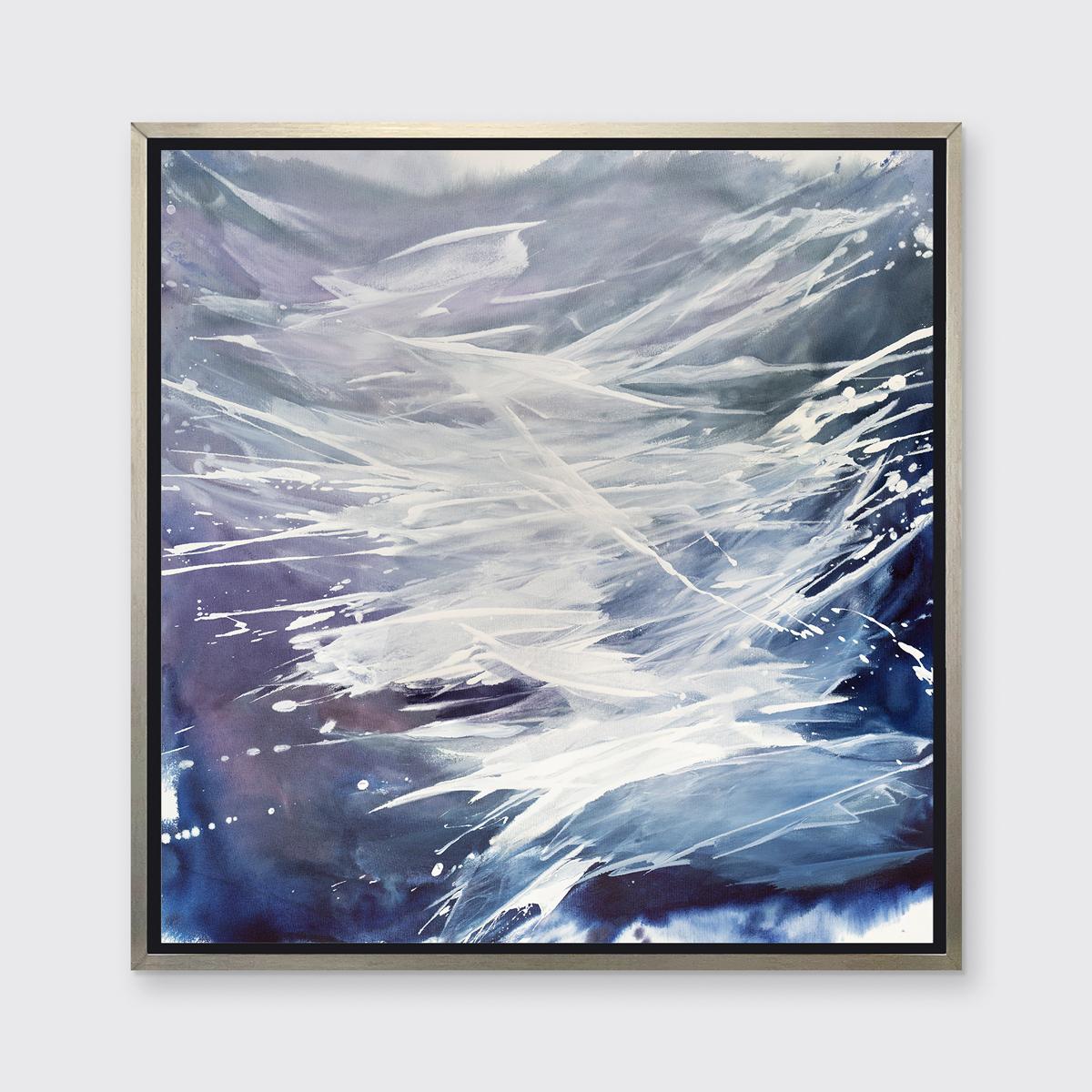 Abstract Print Teodora Guererra - « Skyfall », imprimé giclée encadré en édition limitée, 76,2 x 76,2 cm