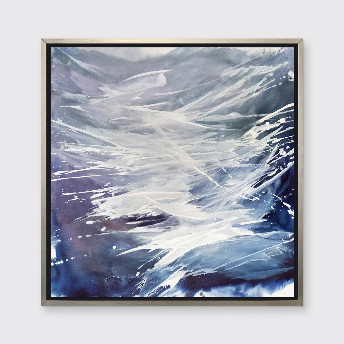 Teodora Guererra Abstract Print – ""Skyfall", gerahmter Giclee-Druck in limitierter Auflage, 48 Zoll x 48 Zoll"