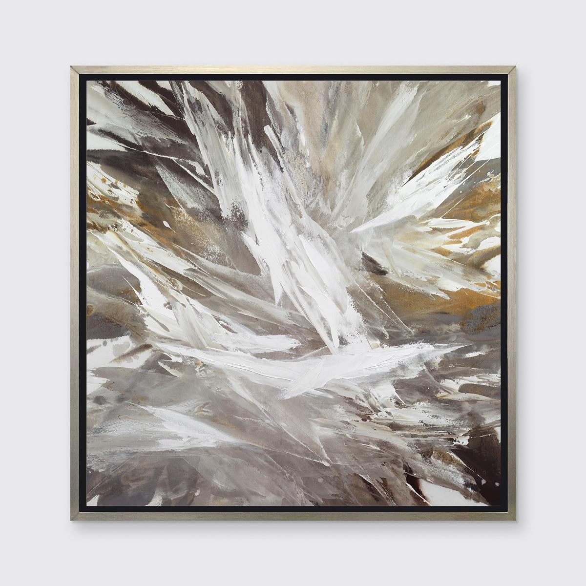 Teodora Guererra Abstract Print - "Today I Choose Palette Knives II, "  Framed Limited Edition Print, 24" x 24"
