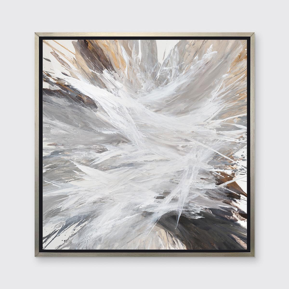 Teodora Guererra Abstract Print - "Today I Choose Palette Knives III, "  Framed Limited Edition Print, 24" x 24"