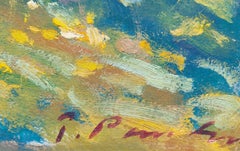 Surroundings in countryside. 1963, cardboard, oil, 45 x 58 cm