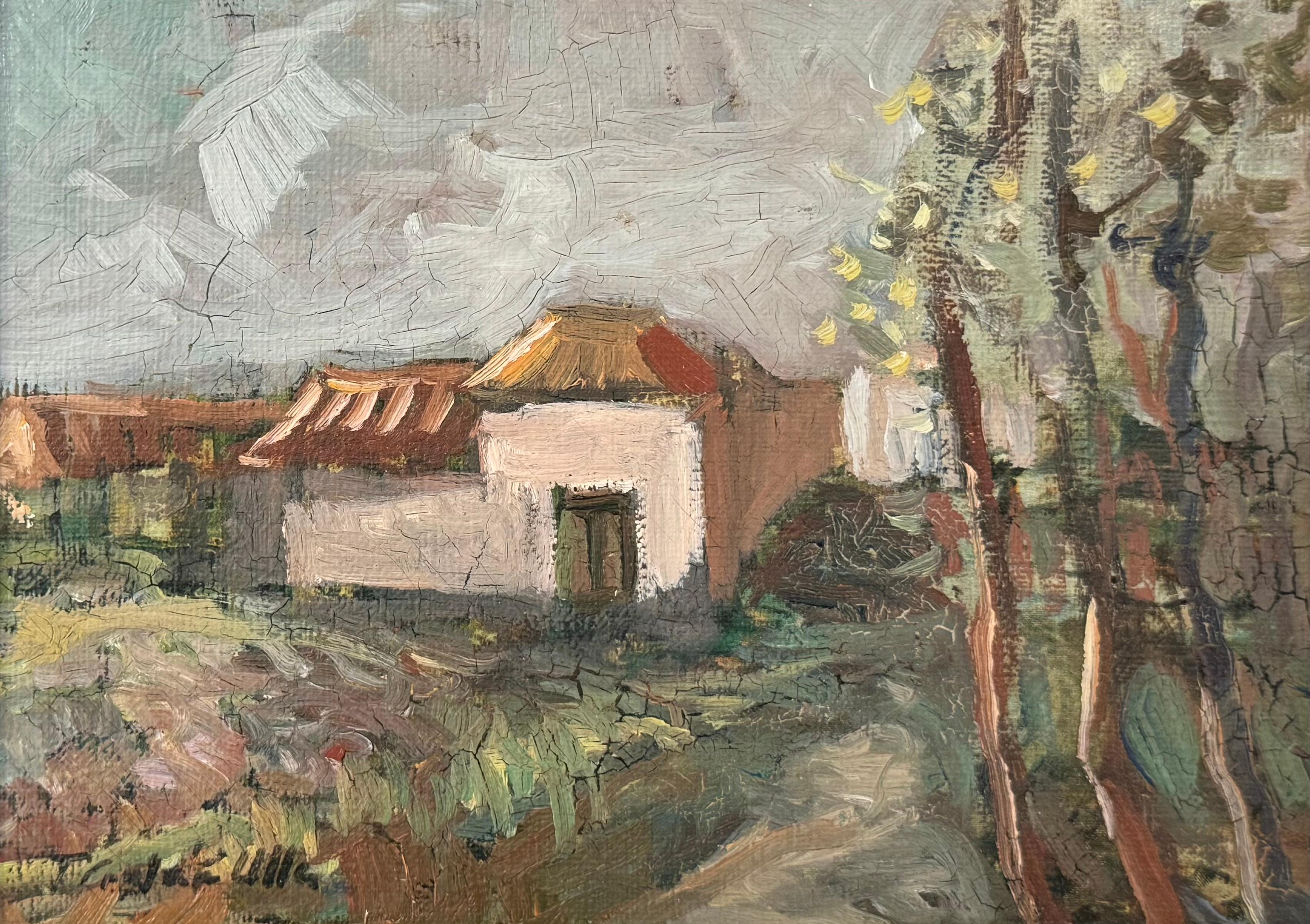 Teofilo Galan Ulla  Landscape Painting - “Cottage in Tenerife”