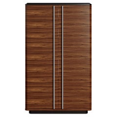 Teomondo Cabinet with Doors in Smoked Eucalyptus and Walnut by Ultramobili