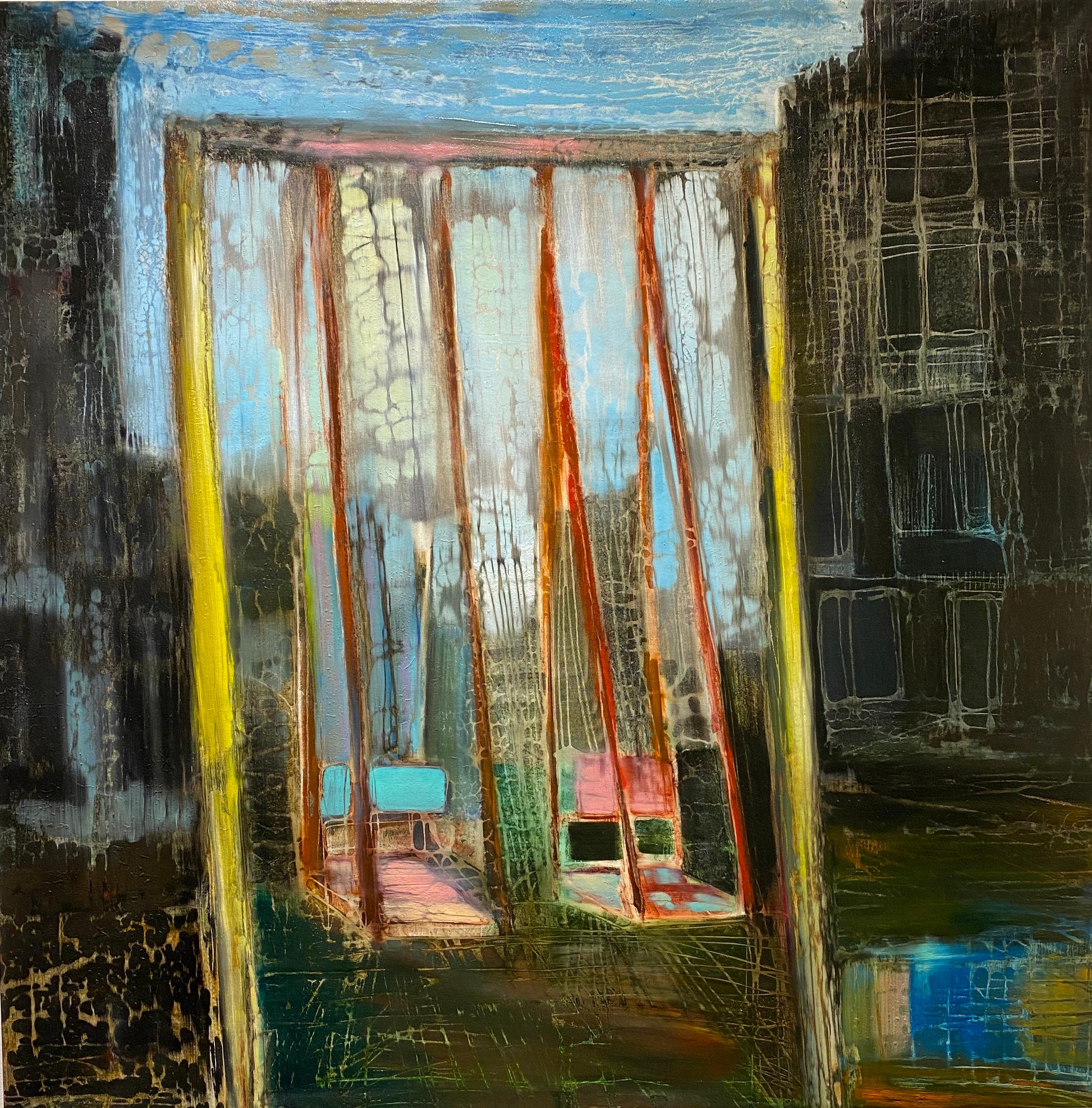 Oil on canvas

Teona Yamanidze is a Georgian artist born in 1988 who lives between New York, USA & Tbilisi, Georgia. Her works reflect on her personal experiences as an immigrant Georgian woman. Through creating abstract structural compositions in