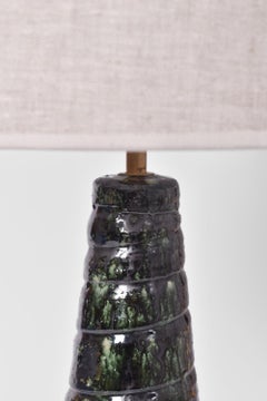 "Teotihuacan" table lamp, green glaze