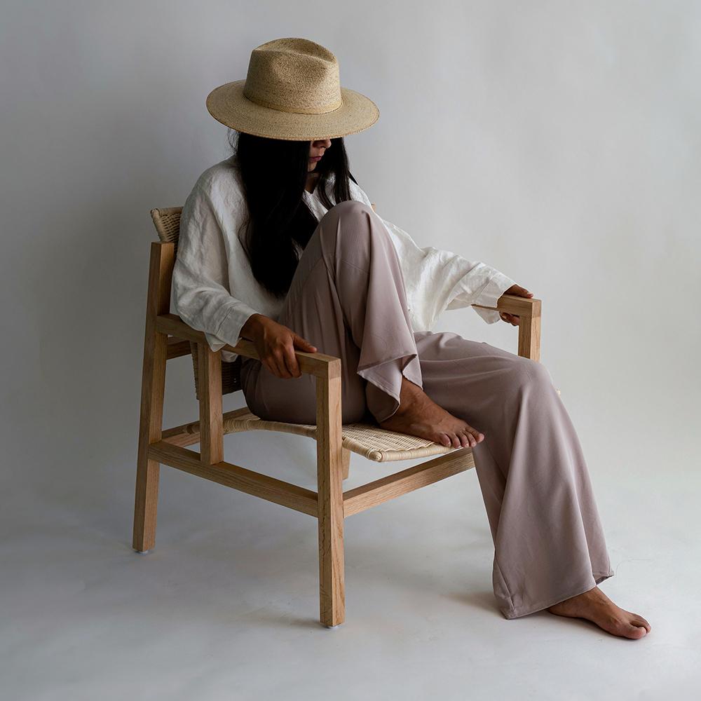 Hand-Woven Tepozteco Lounge Chair, Oak For Sale