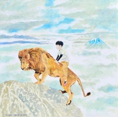 Art contemporain japonais de Teppei Ikehila - Un lion élève ses petits