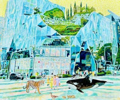 Arte contemporáneo japonés de Teppei Ikehila - Iceberg moderno de paisaje prestado