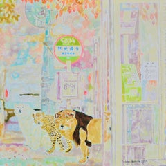 Arte contemporáneo japonés de Teppei Ikehila - Paisaje moderno prestado Shibuya
